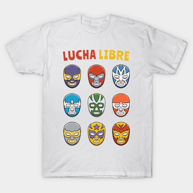 Mexican Wrestling Wrestler Lucha Libre Mask Mexico T-Shirt by mikkashirts